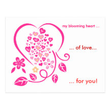 blooming love heart, my blooming heart ..., ...... post cards