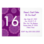 Blooming Purple Sweet Sixteen Invitation-Customize