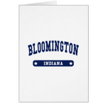 Bloomington Indiana College Style t shirts Greeting Cards