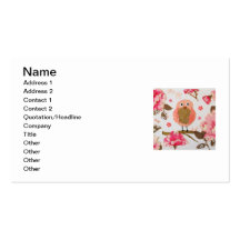Blossom Owl Business Card