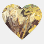 Blossoming Acacia Branches Vincent van Gogh. Heart Sticker
