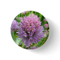 Blossoming Chives Button