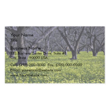 Blossoming plants business card template