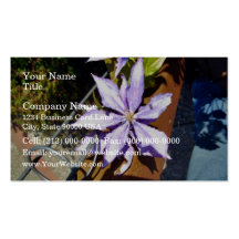 Blossoming purple flowers business card