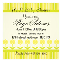 Blossoms Elegant Adorable  Baby Shower Invitation