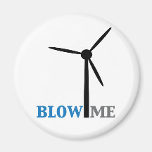 blow me wind turbine refrigerator magnet