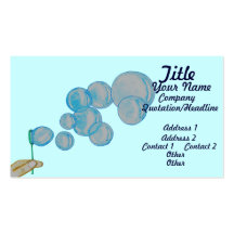 Blowing Bubbles Business Card Template