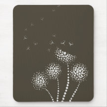 blowing flowers mouse mats