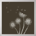 blowing flowers poster