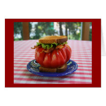 BLT with Giant Tomato Greeting Cards