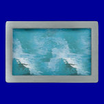 BLUE173 PAINTED WATER RIPPLE EFFECT TEXTURE TEMPLA belt buckles