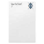 Blue-006 Navy Blue & White Stripes Stationery Paper