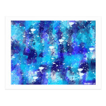 Blue 12 post card
