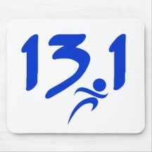 Blue 13.1 half-marathon mouse pads