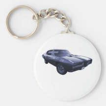 Blue 1968 Pontiac GTO Key Chain