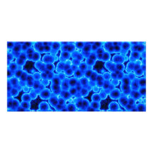Blue 3D Cells Custom Photo Card