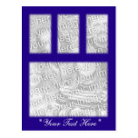 Blue 4 square Template Postcards