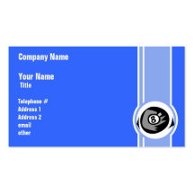 Blue 8 ball business card template