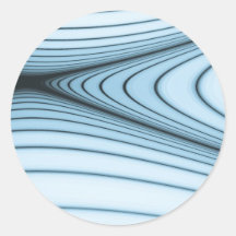 Blue Abstract art Round Stickers