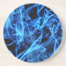 Blue Abstract Beverage Coasters