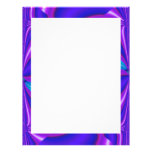blue abstract border custom letterhead