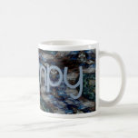 Blue Abstract Grampy Coffee Mugs