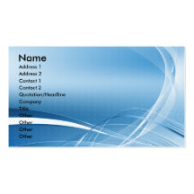 BLUE ABSTRACT LINES & CURVES BUSINESS CARD