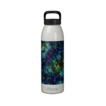Blue Abstract Paint Explosion Drinking Bottles