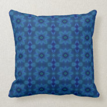 Blue abstract pattern pillow