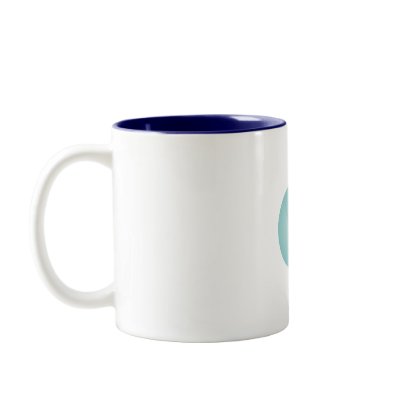 BLUE ABSTRACT STONE SNAIL COFFEE MUG by i_dentity