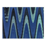 blue abstract wave postcards