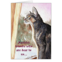 Blue Abyssinian "Faithful Friends" Christmas Card