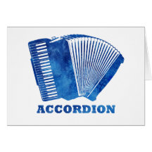 Blue Accordion Card