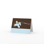 Blue Airplane Baby Shower Thank You Note Card