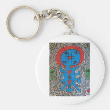 Blue Alien X Graffiti Key Chains