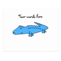 Blue alligator postcards