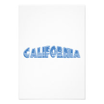 Blue American Flag California Custom Announcements
