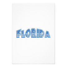 Blue American Flag Florida Personalized Invite