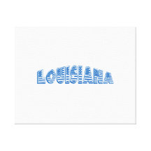Blue American Flag Louisiana Canvas Prints