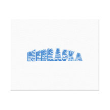 Blue American Flag Nebraska Canvas Prints