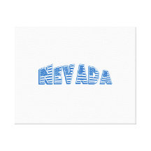 Blue American Flag Nevada Canvas Print