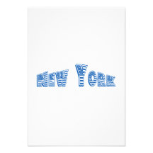 Blue American Flag New York Announcements