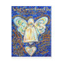 Blue &amp; Gold Cancer Angel - Large Postcards