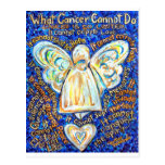 Blue &amp; Gold Cancer Angel - Large Postcard