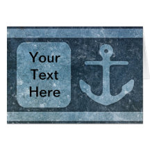Blue Anchor Add Text/Photo Card