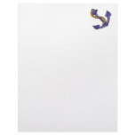 blue anchor and rope sailor boating design letterhead