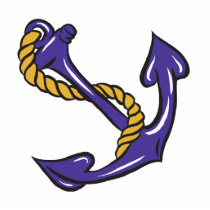 blue anchor and rope sailor boating design photo cut out