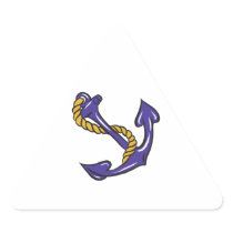 blue anchor and rope sailor boating design stickers