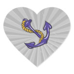 blue anchor and rope sailor boating design stickers