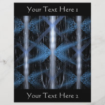 Blue and Black Abstract Design Fractal Art. Flyer Design